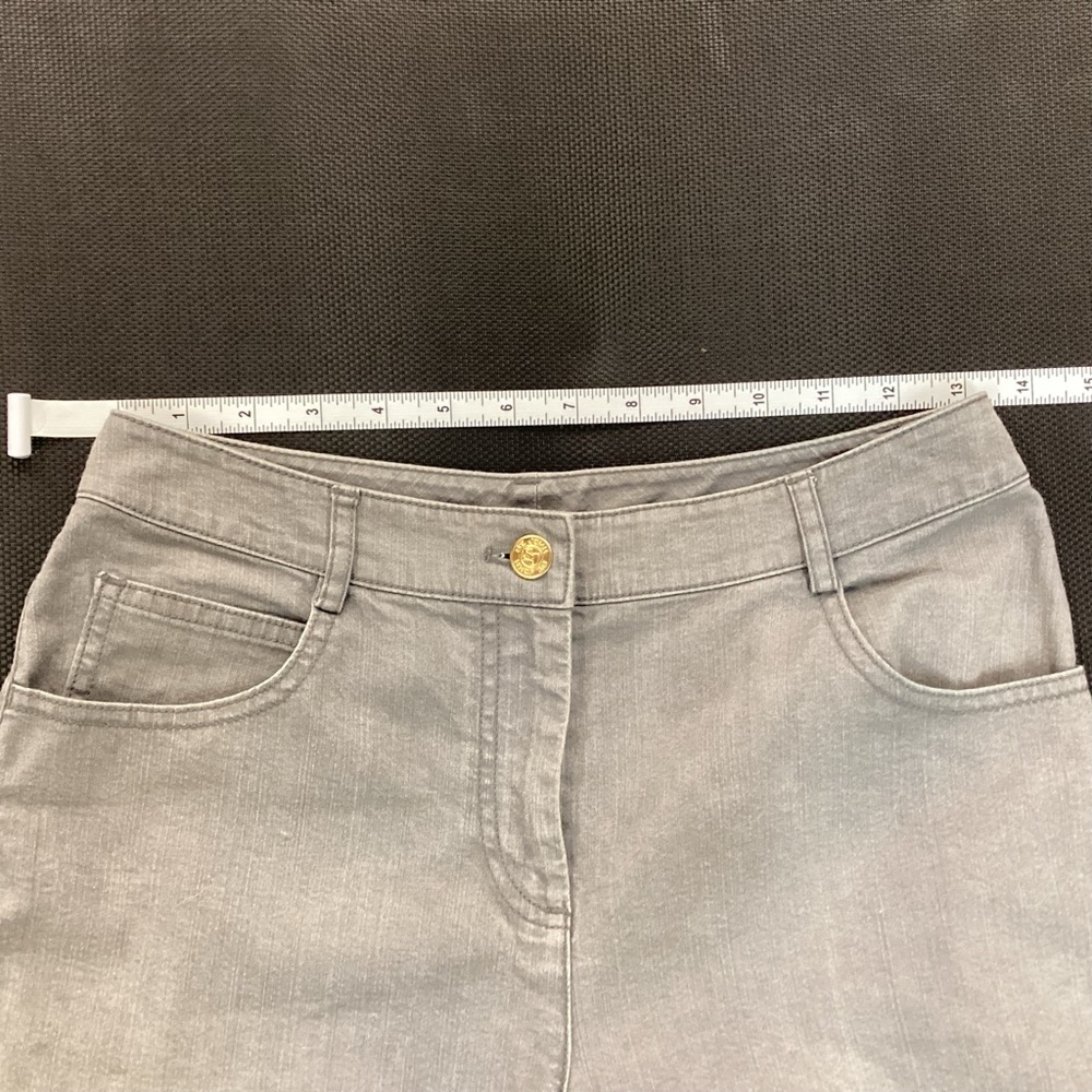 St. John Women's Straight Leg Gray Jeans - Picture 6 of 8